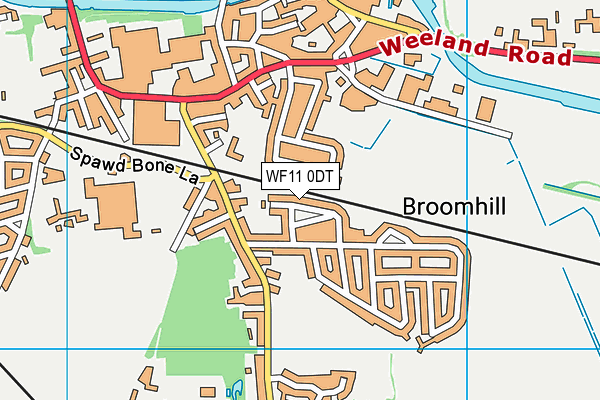 WF11 0DT map - OS VectorMap District (Ordnance Survey) WF11 0DT map - OS VectorMap District (Ordnance Survey)