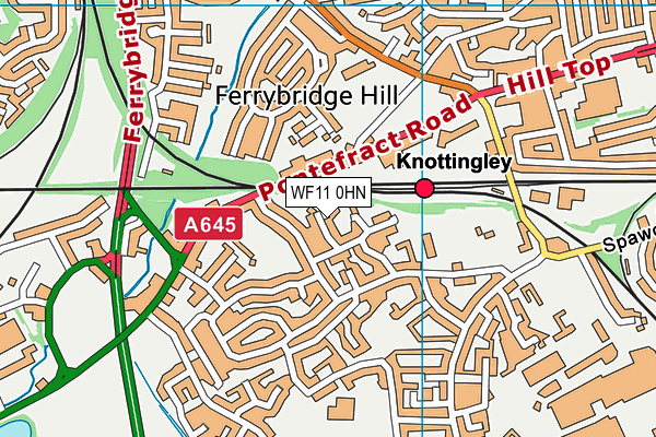 WF11 0HN map - OS VectorMap District (Ordnance Survey) WF11 0HN map - OS VectorMap District (Ordnance Survey)