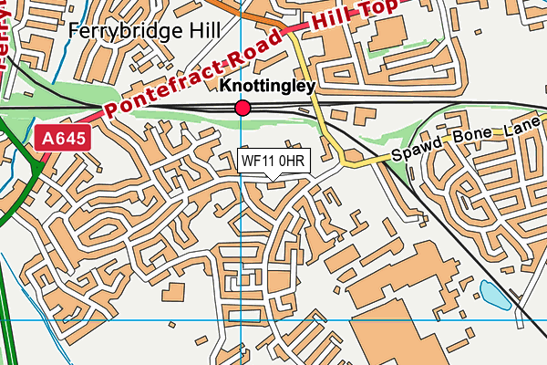 WF11 0HR map - OS VectorMap District (Ordnance Survey) WF11 0HR map - OS VectorMap District (Ordnance Survey)