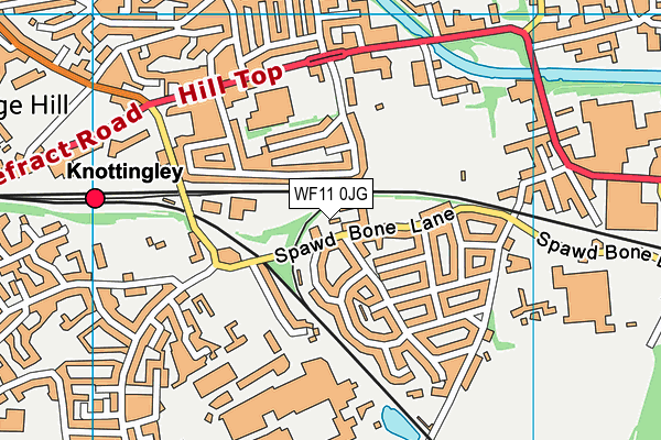 WF11 0JG map - OS VectorMap District (Ordnance Survey) WF11 0JG map - OS VectorMap District (Ordnance Survey)