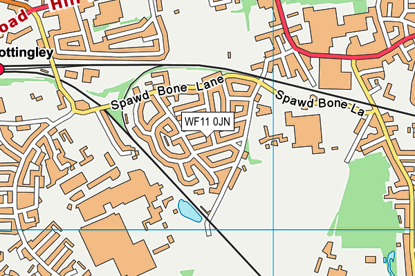 WF11 0JN map - OS VectorMap District (Ordnance Survey) WF11 0JN map - OS VectorMap District (Ordnance Survey)