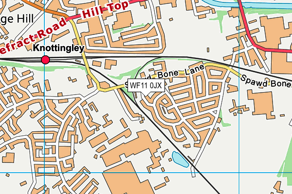 WF11 0JX map - OS VectorMap District (Ordnance Survey) WF11 0JX map - OS VectorMap District (Ordnance Survey)