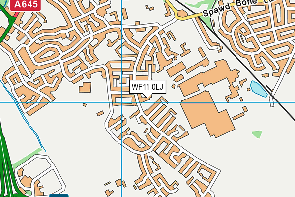 WF11 0LJ map - OS VectorMap District (Ordnance Survey) WF11 0LJ map - OS VectorMap District (Ordnance Survey)