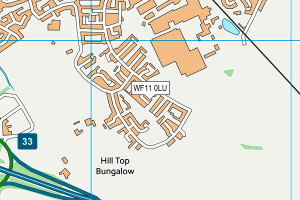 WF11 0LU map - OS VectorMap District (Ordnance Survey) WF11 0LU map - OS VectorMap District (Ordnance Survey)