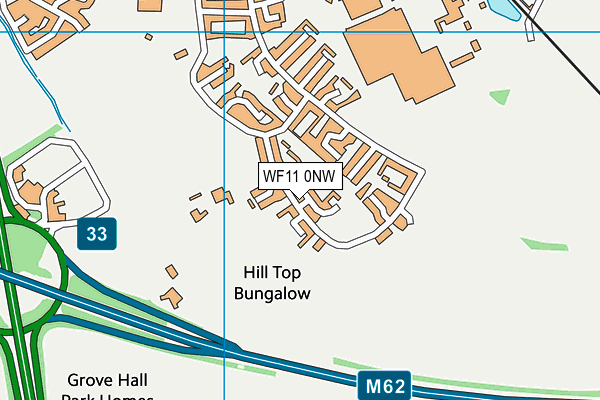 WF11 0NW map - OS VectorMap District (Ordnance Survey) WF11 0NW map - OS VectorMap District (Ordnance Survey)
