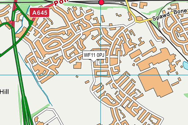 WF11 0PJ map - OS VectorMap District (Ordnance Survey) WF11 0PJ map - OS VectorMap District (Ordnance Survey)