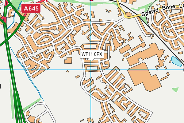 WF11 0PX map - OS VectorMap District (Ordnance Survey) WF11 0PX map - OS VectorMap District (Ordnance Survey)