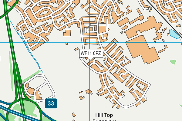 WF11 0PZ map - OS VectorMap District (Ordnance Survey) WF11 0PZ map - OS VectorMap District (Ordnance Survey)