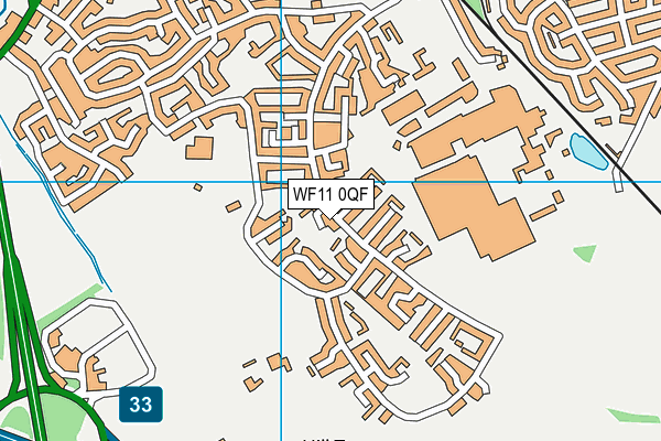 WF11 0QF map - OS VectorMap District (Ordnance Survey) WF11 0QF map - OS VectorMap District (Ordnance Survey)