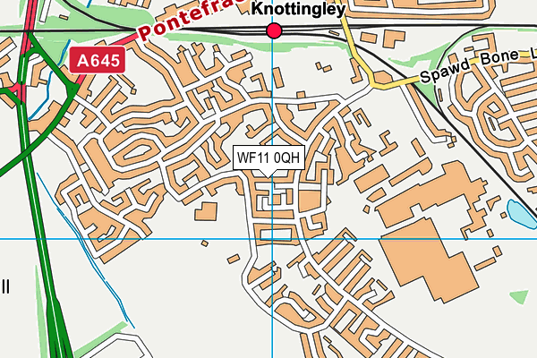 WF11 0QH map - OS VectorMap District (Ordnance Survey) WF11 0QH map - OS VectorMap District (Ordnance Survey)