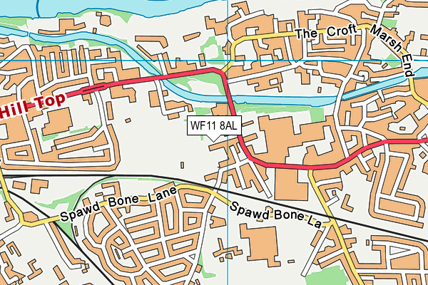 WF11 8AL map - OS VectorMap District (Ordnance Survey) WF11 8AL map - OS VectorMap District (Ordnance Survey)