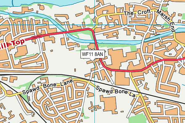 WF11 8AN map - OS VectorMap District (Ordnance Survey) WF11 8AN map - OS VectorMap District (Ordnance Survey)