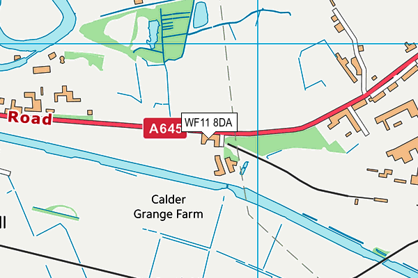 WF11 8DA map - OS VectorMap District (Ordnance Survey) WF11 8DA map - OS VectorMap District (Ordnance Survey)