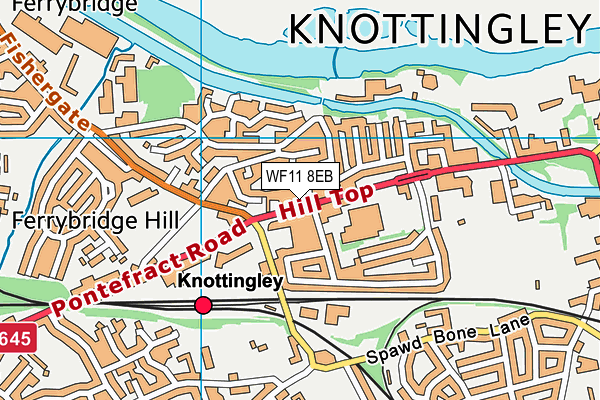 WF11 8EB map - OS VectorMap District (Ordnance Survey) WF11 8EB map - OS VectorMap District (Ordnance Survey)