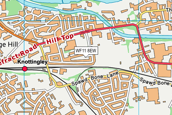 WF11 8EW map - OS VectorMap District (Ordnance Survey) WF11 8EW map - OS VectorMap District (Ordnance Survey)