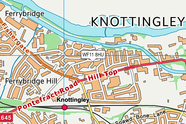 WF11 8HU map - OS VectorMap District (Ordnance Survey) WF11 8HU map - OS VectorMap District (Ordnance Survey)