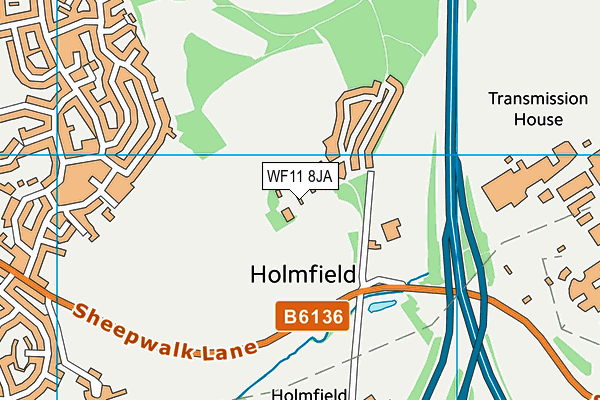 WF11 8JA map - OS VectorMap District (Ordnance Survey)