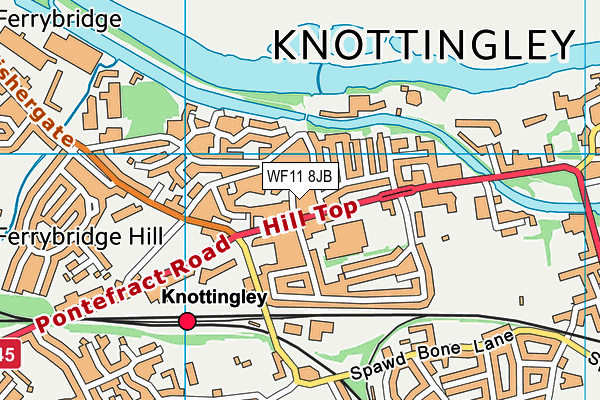 WF11 8JB map - OS VectorMap District (Ordnance Survey) WF11 8JB map - OS VectorMap District (Ordnance Survey)