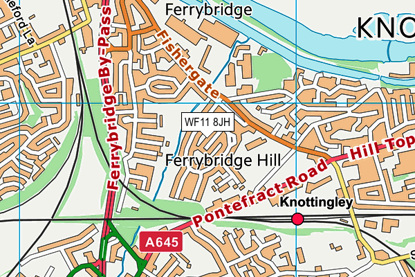 WF11 8JH map - OS VectorMap District (Ordnance Survey) WF11 8JH map - OS VectorMap District (Ordnance Survey)