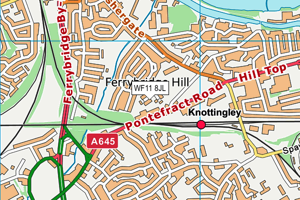WF11 8JL map - OS VectorMap District (Ordnance Survey) WF11 8JL map - OS VectorMap District (Ordnance Survey)