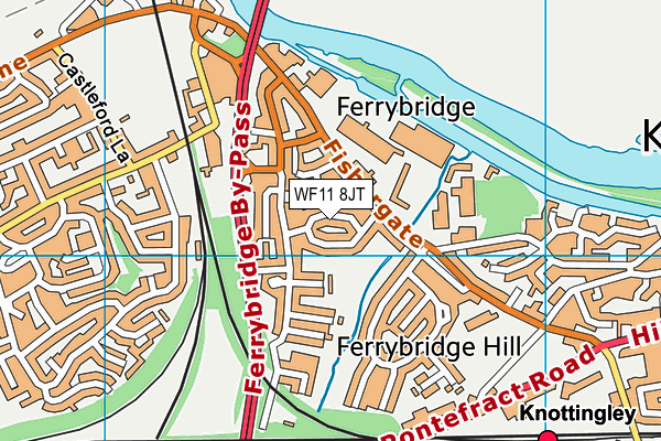 WF11 8JT map - OS VectorMap District (Ordnance Survey) WF11 8JT map - OS VectorMap District (Ordnance Survey)