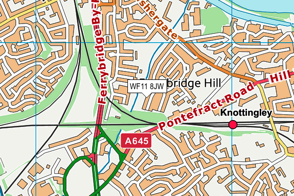 WF11 8JW map - OS VectorMap District (Ordnance Survey) WF11 8JW map - OS VectorMap District (Ordnance Survey)