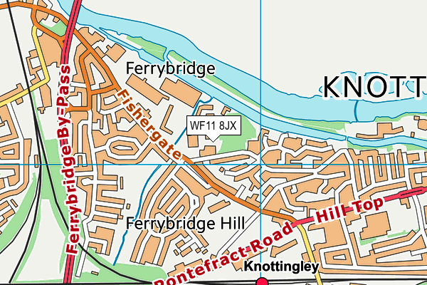 WF11 8JX map - OS VectorMap District (Ordnance Survey) WF11 8JX map - OS VectorMap District (Ordnance Survey)