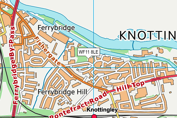 WF11 8LE map - OS VectorMap District (Ordnance Survey) WF11 8LE map - OS VectorMap District (Ordnance Survey)