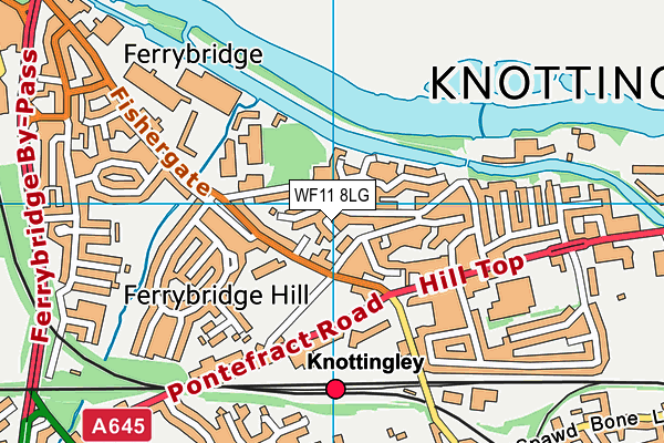 WF11 8LG map - OS VectorMap District (Ordnance Survey) WF11 8LG map - OS VectorMap District (Ordnance Survey)