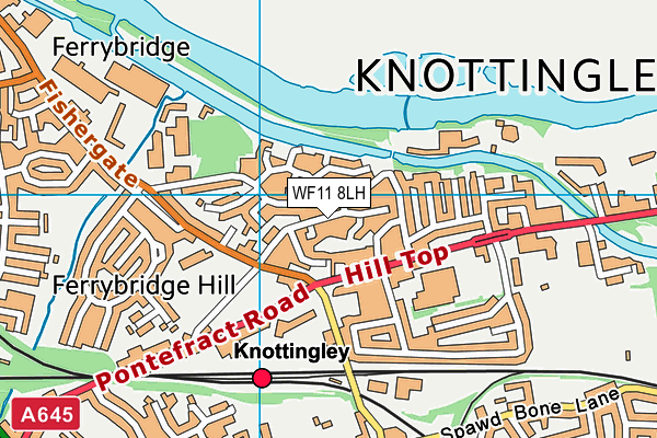 WF11 8LH map - OS VectorMap District (Ordnance Survey) WF11 8LH map - OS VectorMap District (Ordnance Survey)