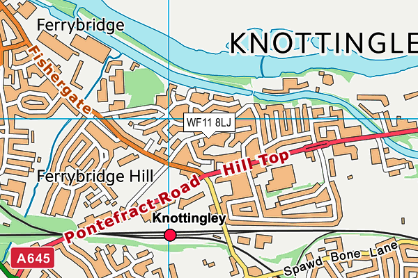 WF11 8LJ map - OS VectorMap District (Ordnance Survey) WF11 8LJ map - OS VectorMap District (Ordnance Survey)