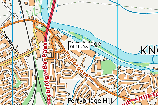 WF11 8NA map - OS VectorMap District (Ordnance Survey) WF11 8NA map - OS VectorMap District (Ordnance Survey)