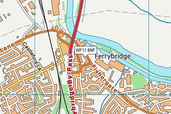 WF11 8NF map - OS VectorMap District (Ordnance Survey) WF11 8NF map - OS VectorMap District (Ordnance Survey)