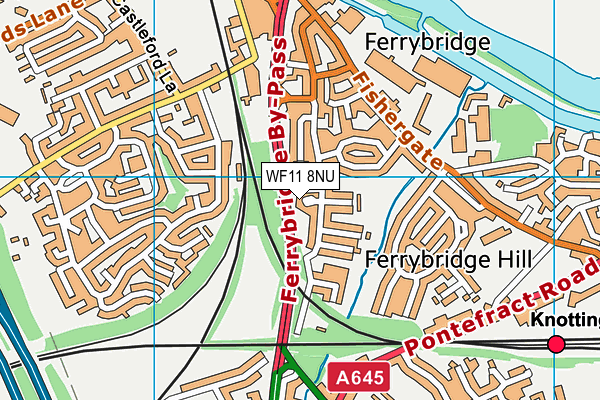 WF11 8NU map - OS VectorMap District (Ordnance Survey) WF11 8NU map - OS VectorMap District (Ordnance Survey)