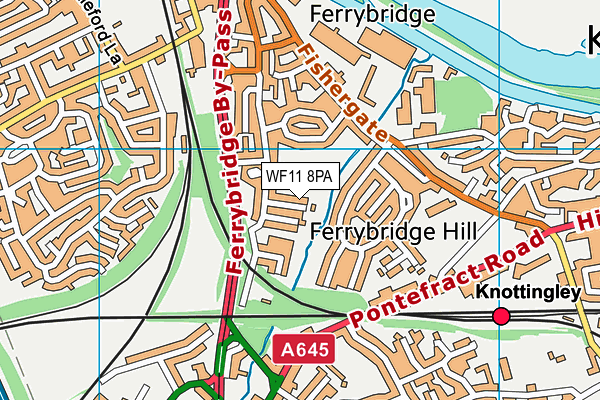 WF11 8PA map - OS VectorMap District (Ordnance Survey) WF11 8PA map - OS VectorMap District (Ordnance Survey)