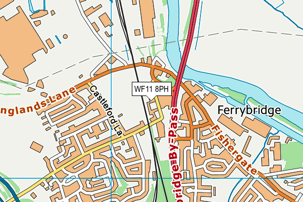 WF11 8PH map - OS VectorMap District (Ordnance Survey) WF11 8PH map - OS VectorMap District (Ordnance Survey)