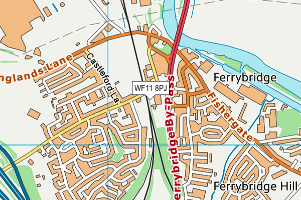 WF11 8PJ map - OS VectorMap District (Ordnance Survey) WF11 8PJ map - OS VectorMap District (Ordnance Survey)