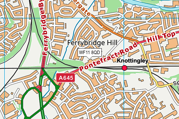 WF11 8QD map - OS VectorMap District (Ordnance Survey) WF11 8QD map - OS VectorMap District (Ordnance Survey)
