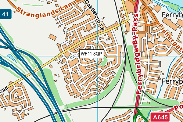 WF11 8QP map - OS VectorMap District (Ordnance Survey) WF11 8QP map - OS VectorMap District (Ordnance Survey)