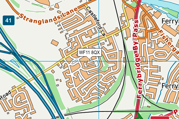 WF11 8QX map - OS VectorMap District (Ordnance Survey) WF11 8QX map - OS VectorMap District (Ordnance Survey)