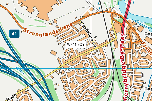 WF11 8QY map - OS VectorMap District (Ordnance Survey) WF11 8QY map - OS VectorMap District (Ordnance Survey)
