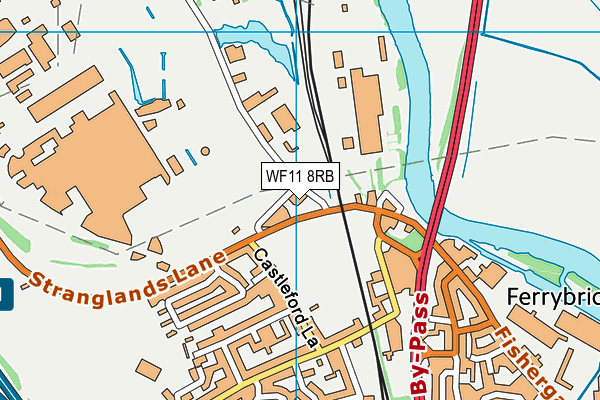 WF11 8RB map - OS VectorMap District (Ordnance Survey) WF11 8RB map - OS VectorMap District (Ordnance Survey)