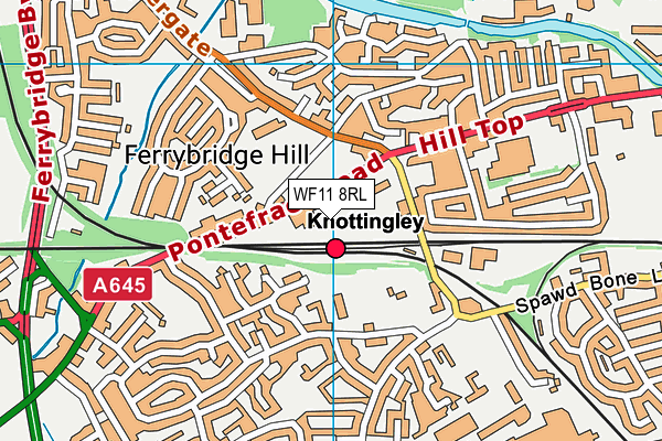 WF11 8RL map - OS VectorMap District (Ordnance Survey) WF11 8RL map - OS VectorMap District (Ordnance Survey)