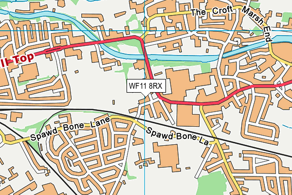 WF11 8RX map - OS VectorMap District (Ordnance Survey) WF11 8RX map - OS VectorMap District (Ordnance Survey)