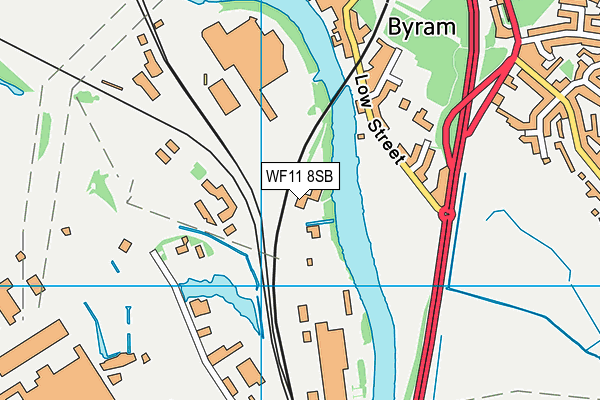 WF11 8SB map - OS VectorMap District (Ordnance Survey) WF11 8SB map - OS VectorMap District (Ordnance Survey)