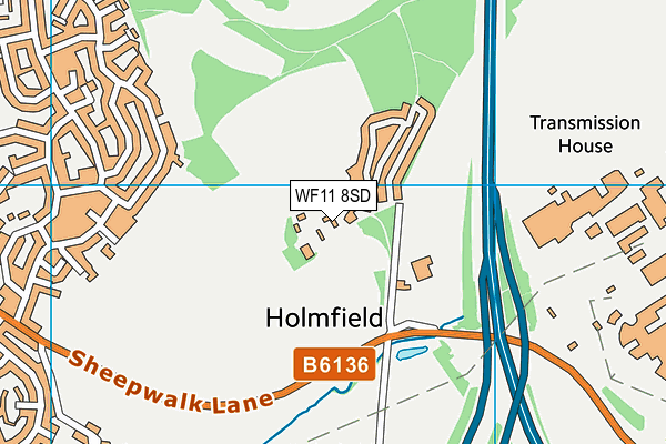 WF11 8SD map - OS VectorMap District (Ordnance Survey) WF11 8SD map - OS VectorMap District (Ordnance Survey)