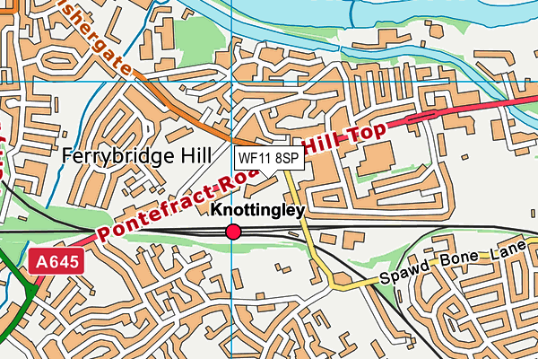 WF11 8SP map - OS VectorMap District (Ordnance Survey) WF11 8SP map - OS VectorMap District (Ordnance Survey)