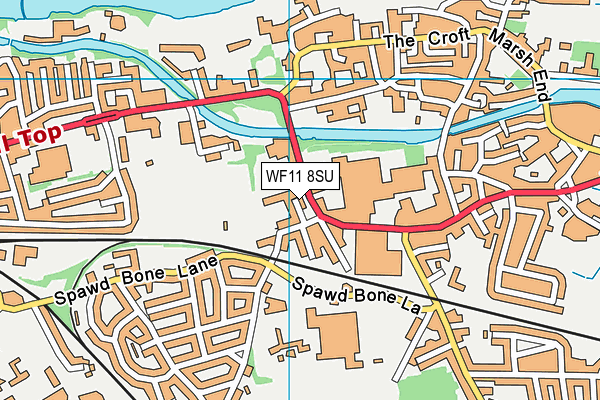 WF11 8SU map - OS VectorMap District (Ordnance Survey) WF11 8SU map - OS VectorMap District (Ordnance Survey)