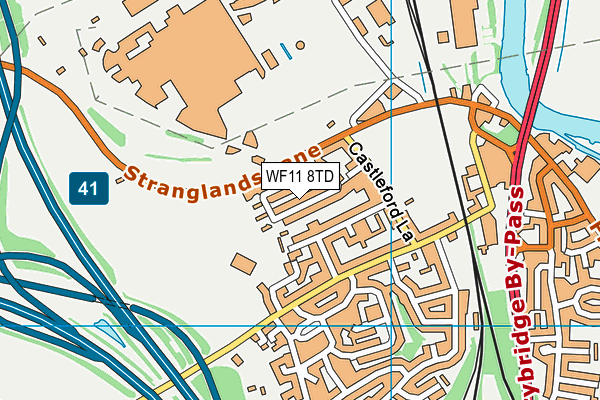 WF11 8TD map - OS VectorMap District (Ordnance Survey) WF11 8TD map - OS VectorMap District (Ordnance Survey)