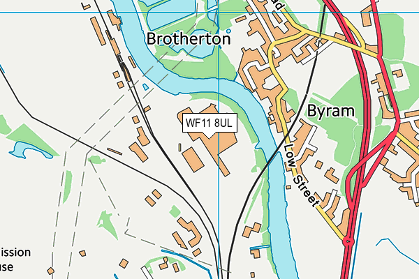 WF11 8UL map - OS VectorMap District (Ordnance Survey) WF11 8UL map - OS VectorMap District (Ordnance Survey)